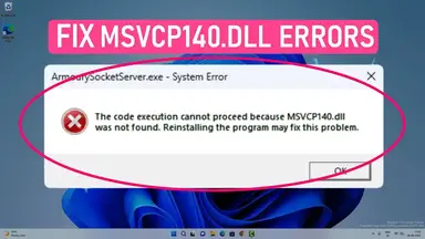 'Video thumbnail for Fix MSVCP140.dll Missing or Not Found In Windows 11/10 & older'