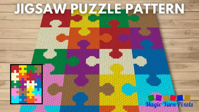 Video thumbnail for FREE GRAPH Jigsaw Puzzle Pattern C2C & Tapestry Crochet Pattern | Magic Yarn Pixels