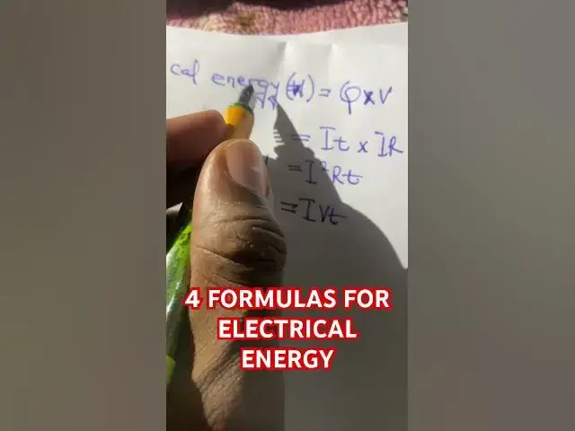 Video thumbnail for 4 FORMULAS FOR CALCULATING ELECTRICAL ENERGY