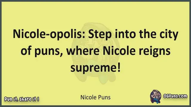 Video thumbnail for Nicole - Jokes, Puns, Wordplays, and Laughter