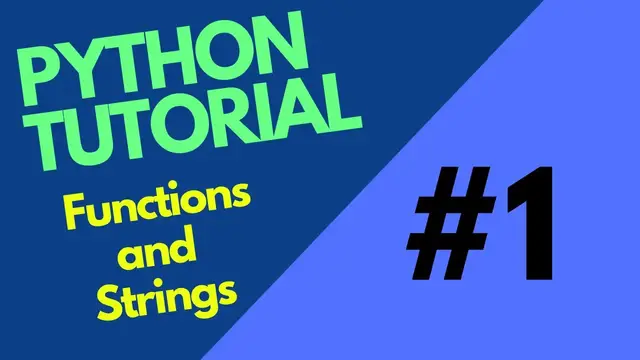 Video thumbnail for Python Tutorial 1 | introduction to functions