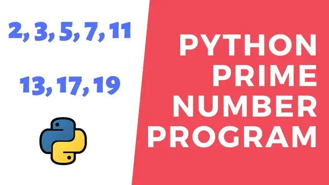 Video thumbnail for Python Program to Check Number is Prime Number or Not