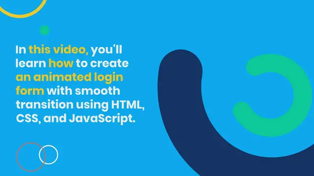 Video thumbnail for How To Make Login & Registration Form Using HTML, CSS