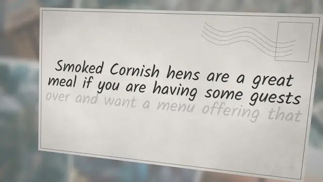 'Video thumbnail for Smoked Cornish Hens'