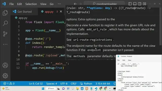Video thumbnail for Python 3 Flask Project to Upload Video With Validation & Live Preview it in Video Player in Browser