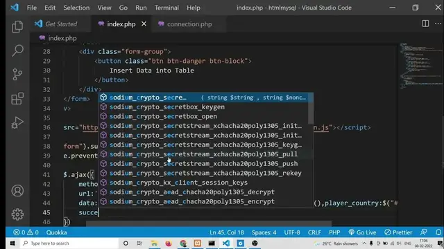 Video thumbnail for PHP 7 AJAX HTML2PDF.js Example to Create PDF Document Using MySQL Database Table Data in Browser