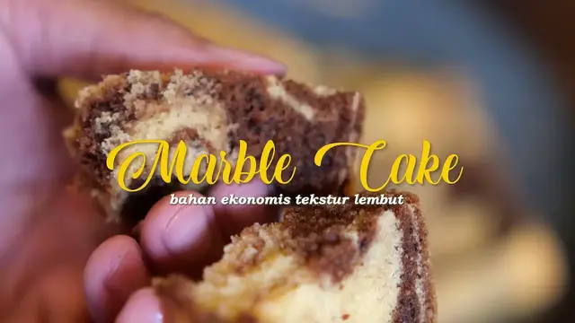 Video thumbnail for Marble Cake 2 Telur Bahan Ekonomis Hasil Lembut