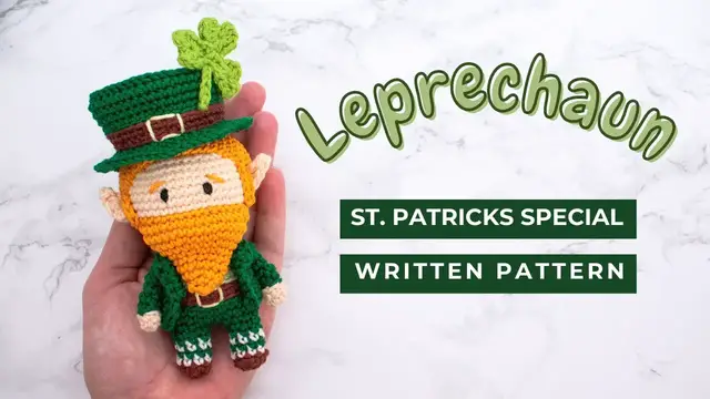 Video thumbnail for Leprechaun amigurumi free written pattern! St Patrick's crochet pattern