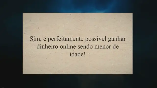 Video thumbnail for Como trabalhar na internet sendo menor e ganhar dinheiro