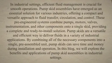 'Video thumbnail for Pump Skid Assemblies for Industrial Applications'