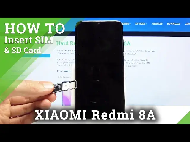 Video thumbnail for How to Insert Nano SIM & Micro SD Card in XIAOMI Redmi 8A – SIM and SD Installation