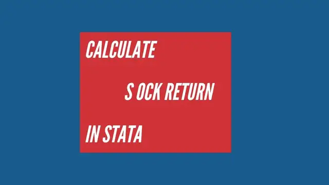 'Video thumbnail for How to Calculate Stock Return in Stata'