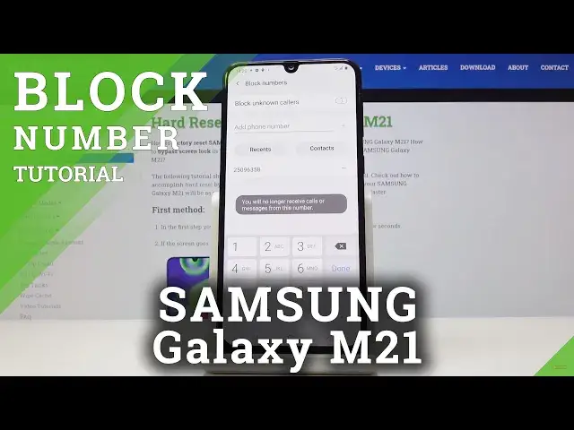'Video thumbnail for How to Block Unwanted Calls or Messages in Samsung Galaxy M21 - Block Numbers'