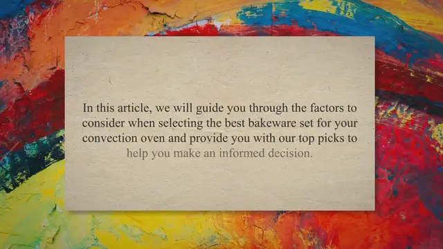 'Video thumbnail for Top 5 Bakeware Sets for Convection Ovens'
