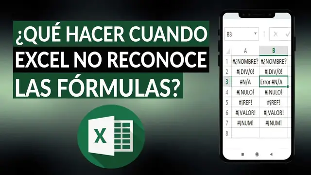 Video thumbnail for ¿Qué hacer cuando EXCEL no reconoce o no calcula las fórmulas? - Solución Excel