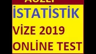 Video thumbnail for Auzef İstatistik 2019 Vize Soru ve Cevaplar
