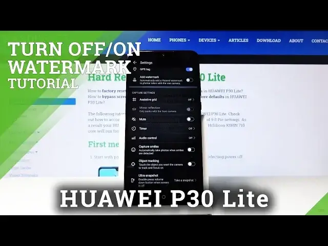 'Video thumbnail for How to Set Up Camera Watermark on Huawei P30 Lite – Advanced Camera Settings'