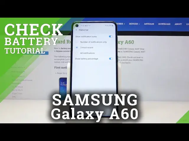 'Video thumbnail for How to Locate Battery Percentage in SAMSUNG Galaxy A60 – Battery Level'