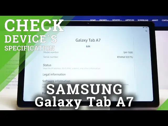 'Video thumbnail for SAMSUNG Galaxy TAB A7 Specification – Find About Device Information'