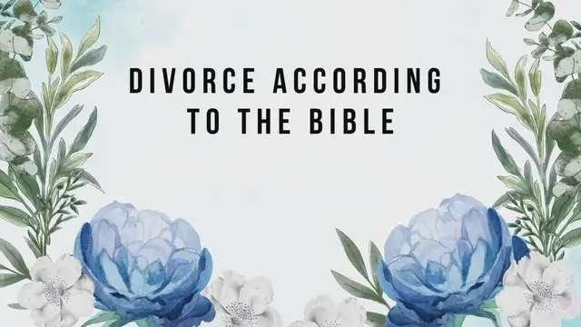 Video thumbnail for Divorce according to the Bible