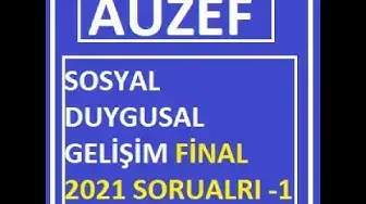 Video thumbnail for Sosyal - Duygusal Gelişim 2021 Final Çıkan Sorular -1