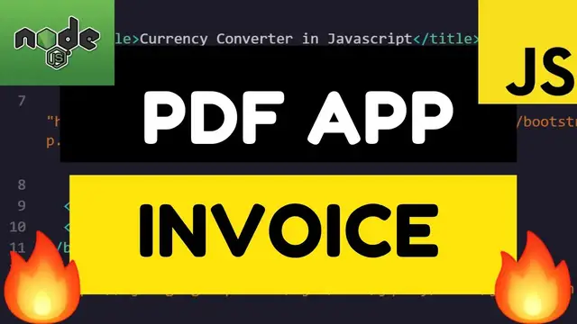 Video thumbnail for Node.js Express Easy Payment PDF Invoice Generator in Javascript After Online Payment Easy Invoice