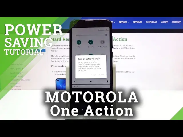 'Video thumbnail for How to Activate Power Saving Mode in MOTOROLA One Action – Battery Saver Settings'