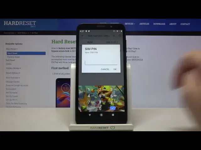 'Video thumbnail for How to Set Up PIN to SIM in Motorola E6 Play - Change PIN to SIM Card'