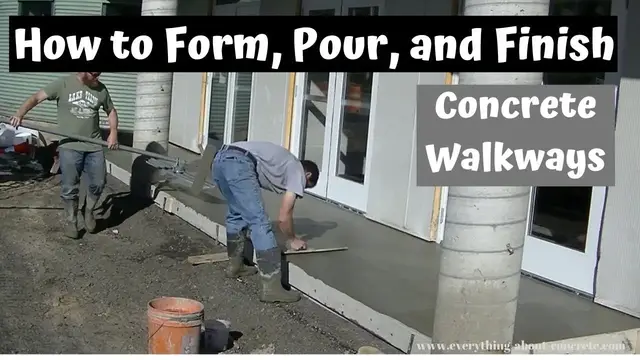 Video thumbnail for How To Form, Pour, And Finish A Concrete Walkway - For Beginners