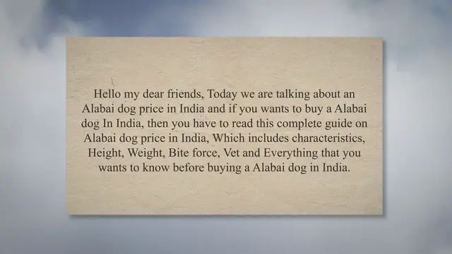 Video thumbnail for Alabai Dog Price in India in 2022 | Best Guide to Buy