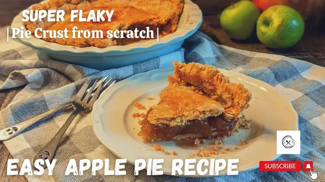 Video thumbnail for Super EASY Apple Pie Recipe - Pie Crust from SCRATCH (and it only takes 5 mins!) @Mrs5cookbook