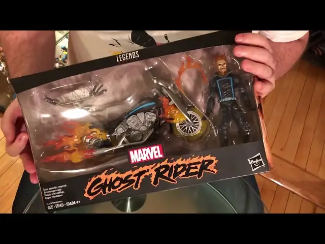 Video thumbnail for Unboxing Marvel Legends Series 6-inch Ghost Rider with Flame Cycle