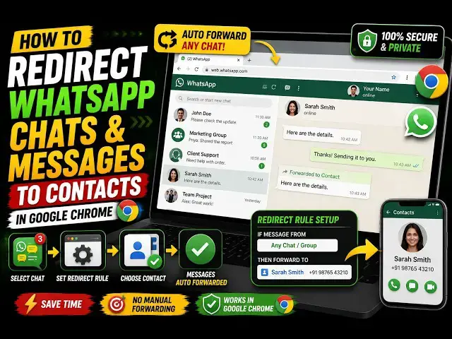 Video thumbnail for How to Redirect WhatsApp Chats & Messages to Contacts in Google Chrome