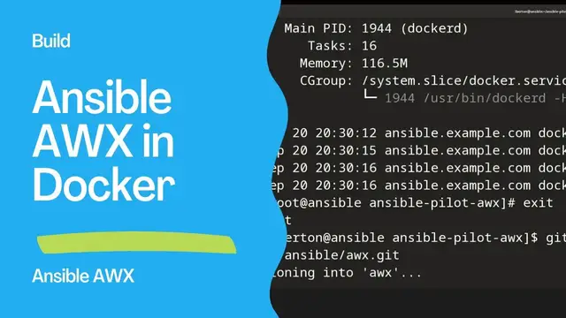 Video thumbnail for Build Ansible AWX in Docker containers - ansible AWX