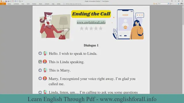 Video thumbnail for English Conversation Practice - Ending the Call