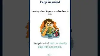 Video thumbnail for Keep in mind meaning | keep in mind sentences | Common English Idioms #shorts