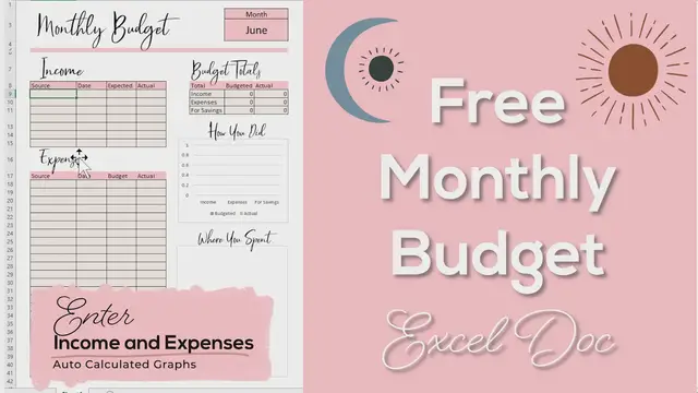 Video thumbnail for Free Monthly Budget Excel Spreadsheet