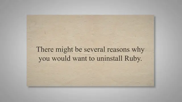 Video thumbnail for How To Uninstall Ruby On Mac