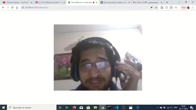 Video thumbnail for Building a Live Face Detector Using TensorFlow Face Api in Javascript