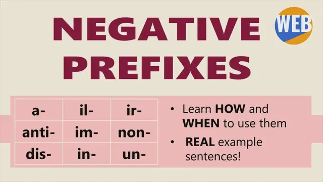 Video thumbnail for 9 Common Negative English Prefixes