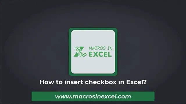 Video thumbnail for How to insert checkbox in Excel?