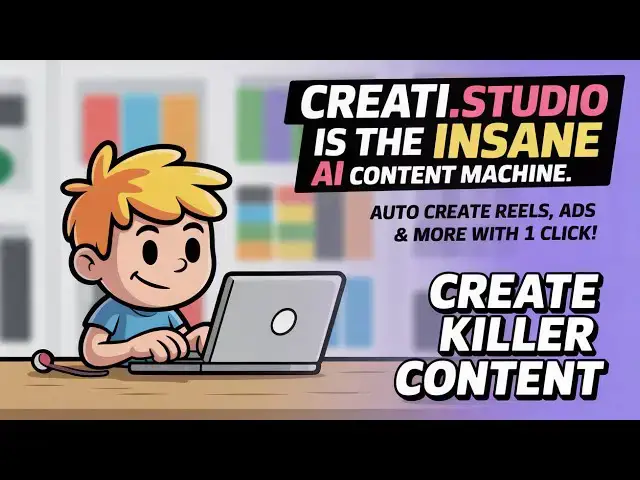 Video thumbnail for Creati.Studio is the INSANE AI Content Machine – Auto Create Reels, Ads & More with 1 Click!