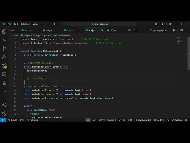 Video thumbnail for Build a React.js Ecommerce Product Star Rating Component Using react-simple-star-rating in JSX