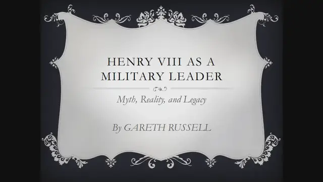 Video thumbnail for Henry VIII as a military leader: Myth, reality and legacy by Gareth Russell
