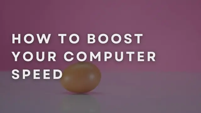Video thumbnail for How To Boost Your Computer Speed