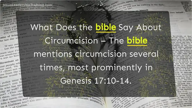 Video thumbnail for What Does the Bible Say about Circumscision