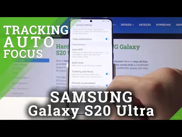 Video thumbnail for Samsung Galaxy S20 Ultra Turn On Camera Tracking Auto Focus