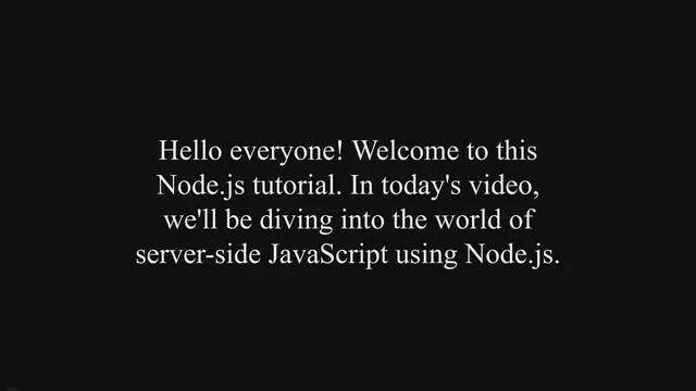 'Video thumbnail for Node.js tutorial for beginners'