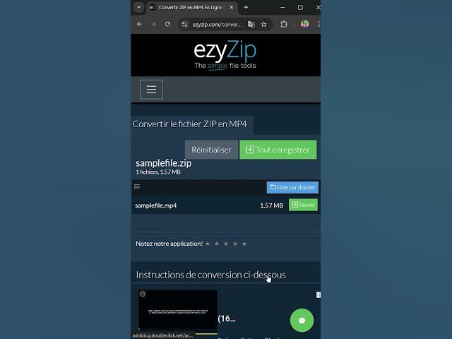 Video thumbnail for 📦 Convertissez Vos Fichiers ZIP en MP4 | Aucune Installation Requise