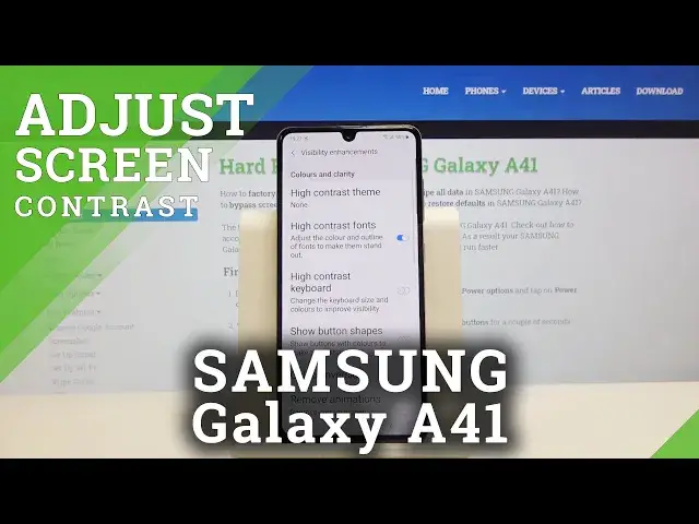 'Video thumbnail for How to Allow High Contrast Text in SAMSUNG Galaxy A41 – Customize Display Settings'